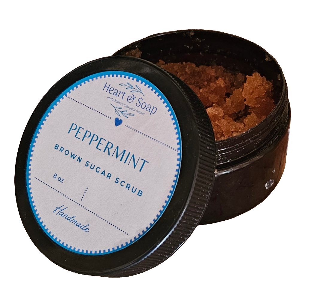 Brown Sugar Scrubs 8 oz - Gentle Exfoliation | Heart & Soap